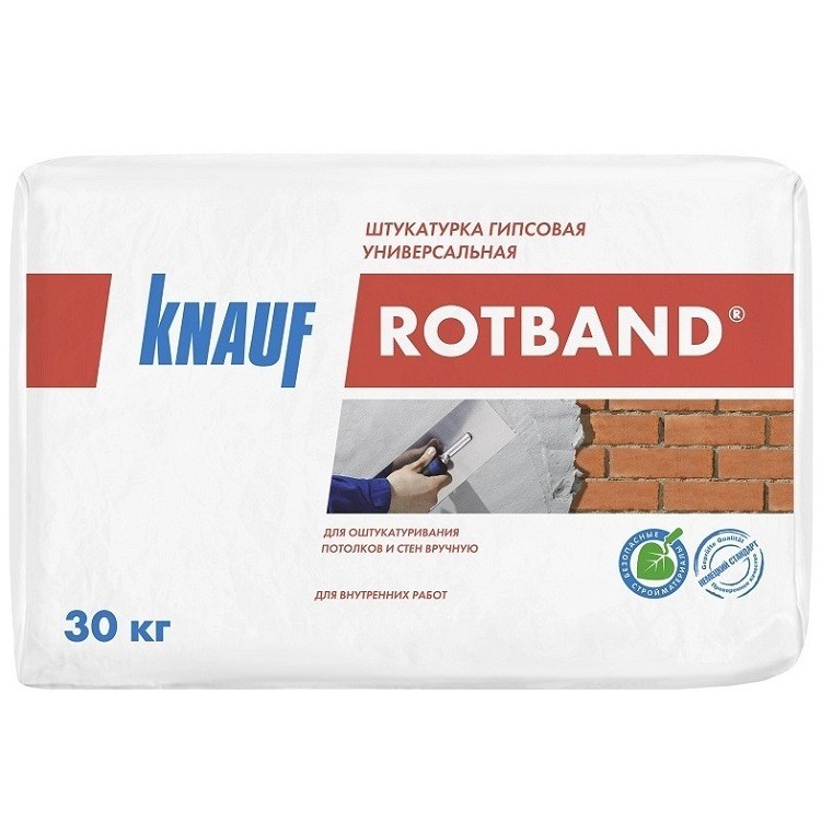 Штукатурка гипсовая универсальная Knauf Ротбанд белая 30 кг