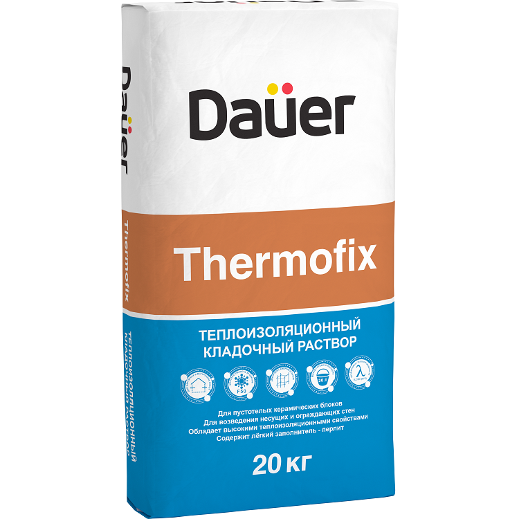 Раствор кладочный теплоизоляционный Dauer Thermofix 20 кг