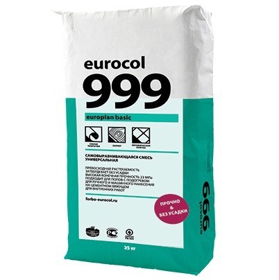 Смесь самовыравнивающаяся Forbo Eurocol 999 Europlan Basic 25 кг