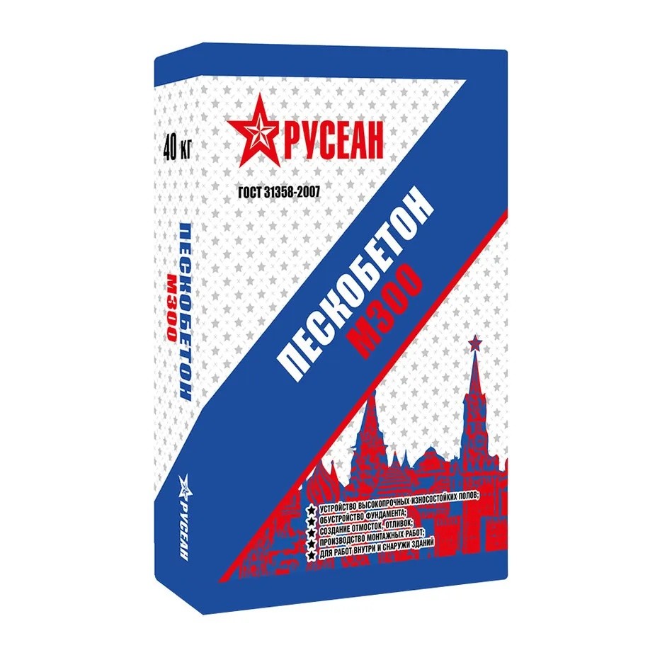 Пескобетон Русеан М-300 40 кг
