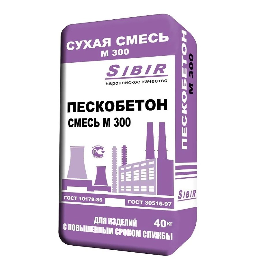 Пескобетон Sibir М-300 40 кг