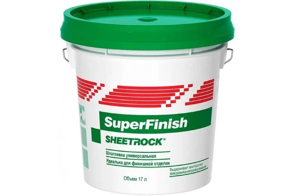 Шпатлевка готовая финишная Danogips Sheetrock SuperFinish 17 л 28 кг