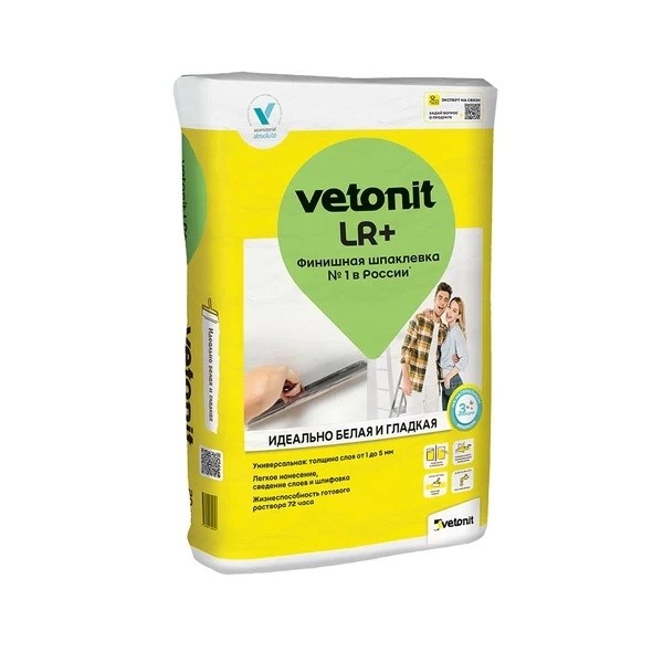 Шпаклевка полимерная финишная Weber Vetonit LR Plus белая 20 кг