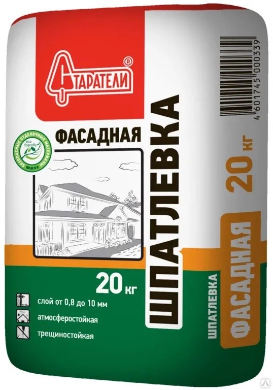 Шпатлевка цементная фасадная Старатели 20 кг