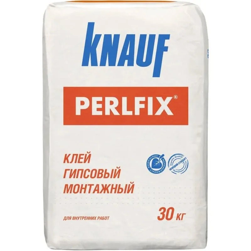 Клей гипсовый монтажный Кнауф Перлфикс 30 кг