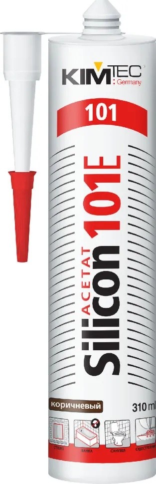 Kim tec 101E силиконовый герметик белый 310 мл