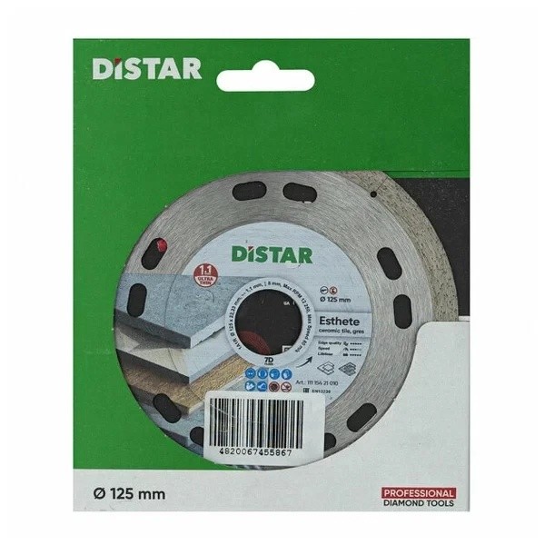 Диск алмазный по керамограниту Distar Esthete 7D 125х22,2х1,1 мм