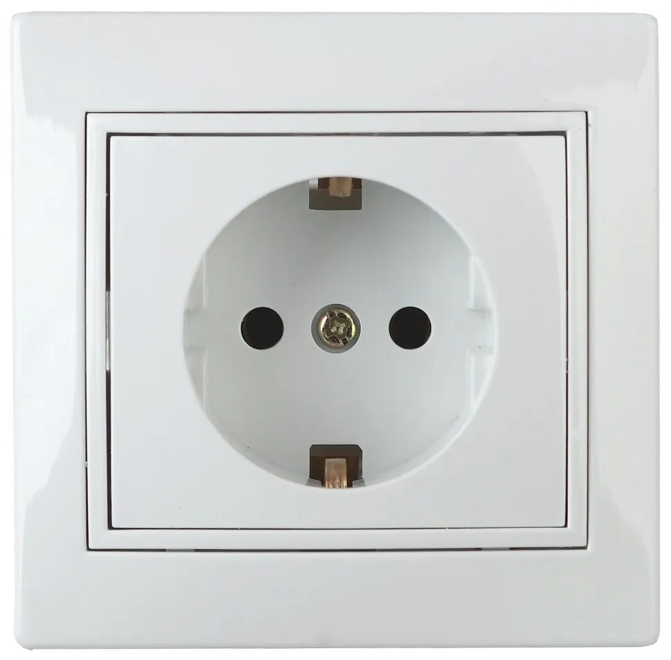 Розетка силовая 2х2Р+Е Schuko,16А-250В