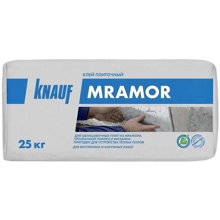 Клей для плитки Knauf Мрамор белый 25 кг