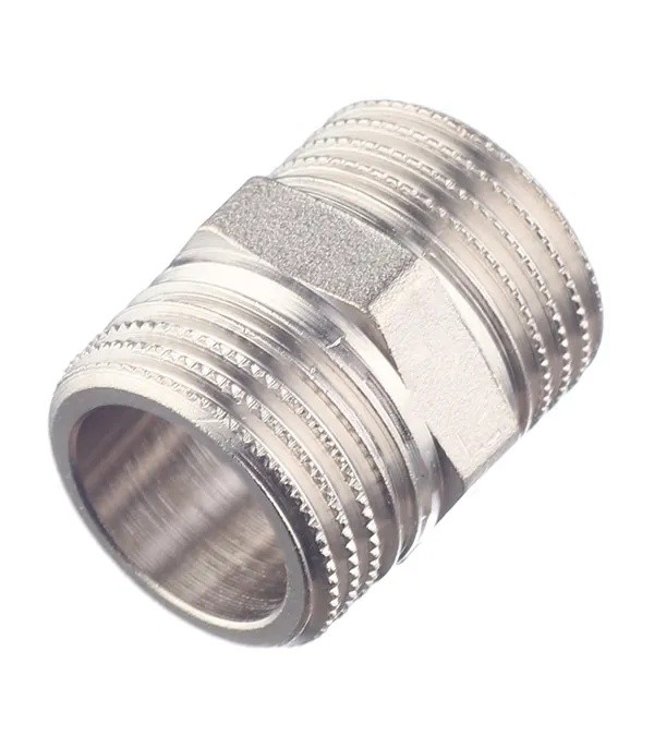 Ниппель Stout (SFT-0004-001212) 1/2 НР(ш) х 1/2 НР(ш) латунный