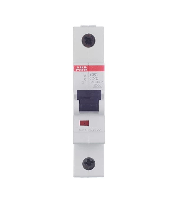 Автоматический выключатель ABB S201 (2CDS251001R0204) 1P 20А тип С 6 кА 220 В на DIN-рейку