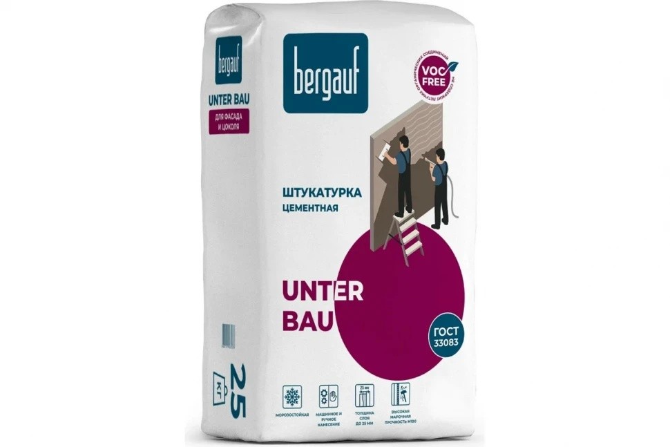 Цементная штукатурка Bergauf Unter Bau 25 кг 47885