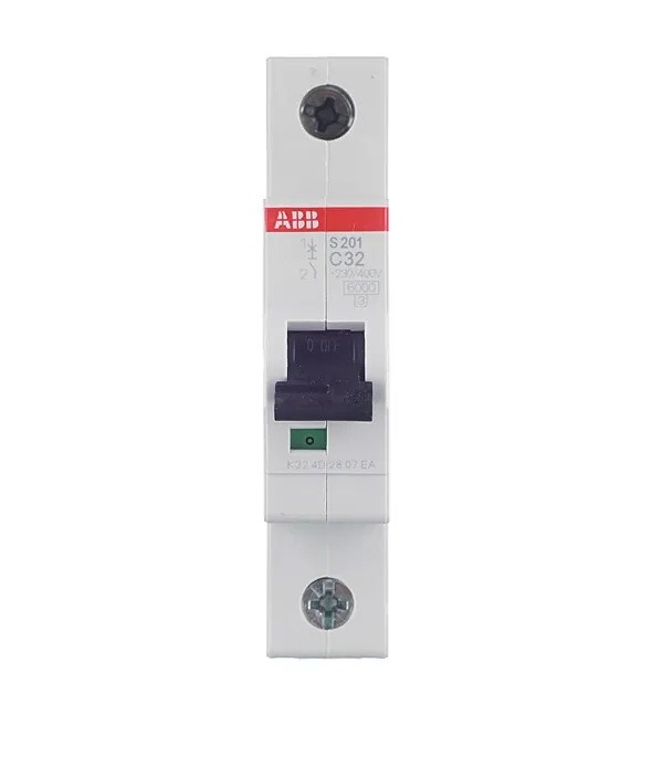 Автоматический выключатель модульный ABB S201 1P 32А тип C 6 кА 220 В (2CDS251001R0324)