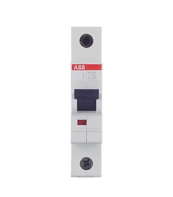 Автоматический выключатель модульный ABB S201 1P 25А тип C 6 кА 220 В (2CDS251001R0254)