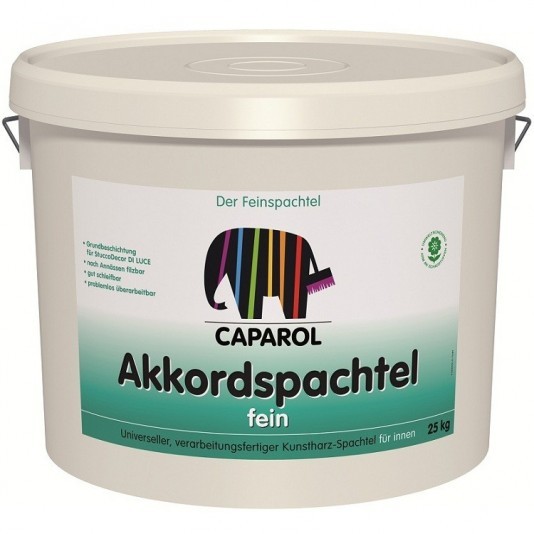 Шпатлевка Caparol Akkordspachtel fein для швов и дефектов 25 кг