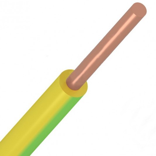 Провод ПуВ (ПВ-1) 1х1 желто-зеленый 500 м Rexant ГОСТ