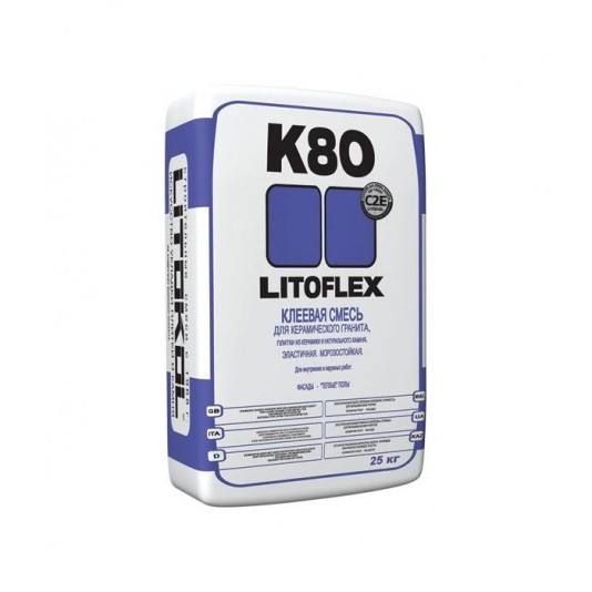 Клей для плитки Литокол LITOFLEX K80 25 кг