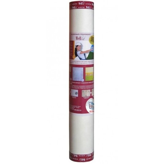 Cтеклохолст малярный паутинка Wellton W 40 плотность 40 г/м2 1х50 м