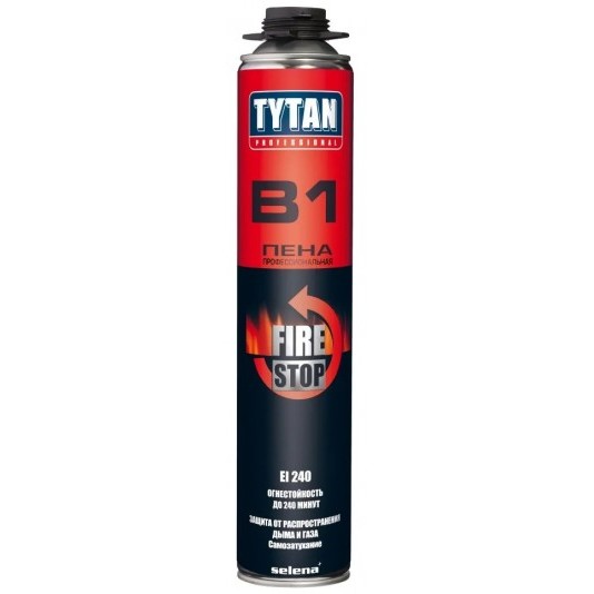 Монтажная пена пистолетная Tytan огнеупорная B1 750 мл