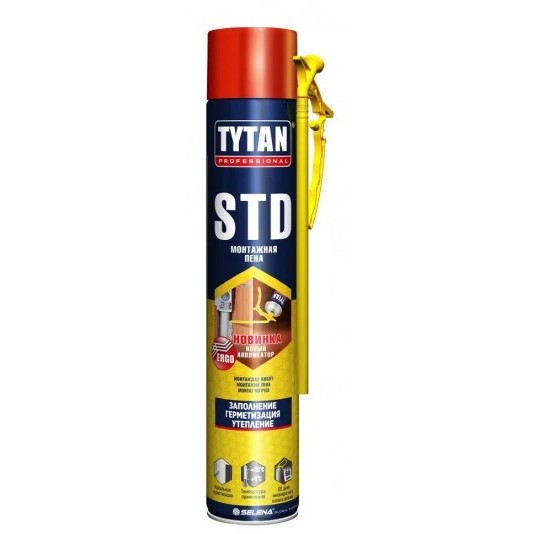 Пена монтажная бытовая tytan std ergo летняя 750 мл