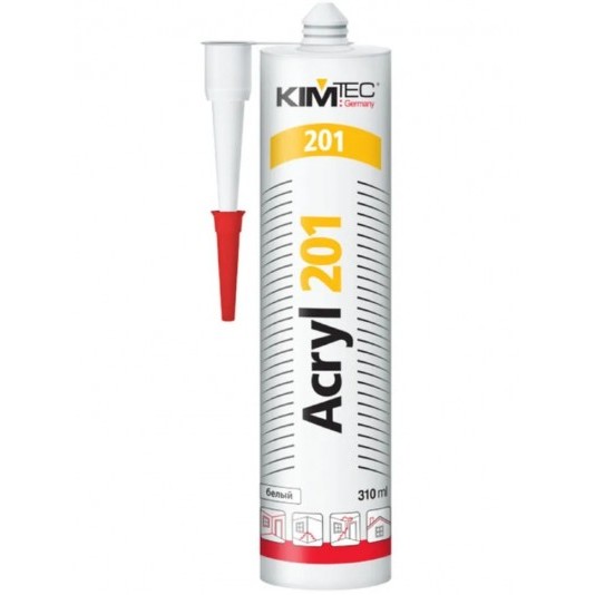 Kim tec acryl 201 акриловый герметик белый 310 мл