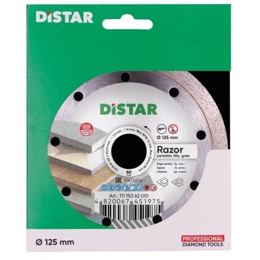 Диск алмазный по все виды гранита Distar Razor 5D 125х22,2х1,6 мм