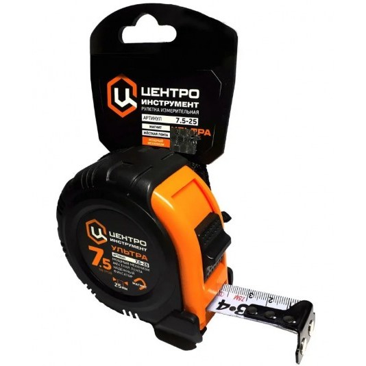 Рулетка измерительная ультра магнит Центро Инструмент 7,5 метров