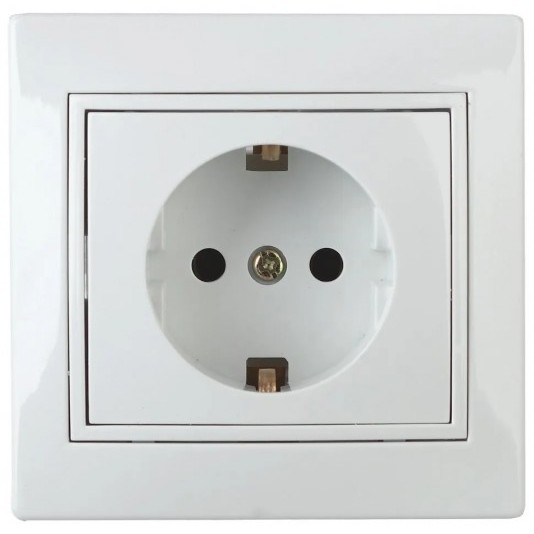 Розетка силовая 2х2Р+Е Schuko,16А-250В