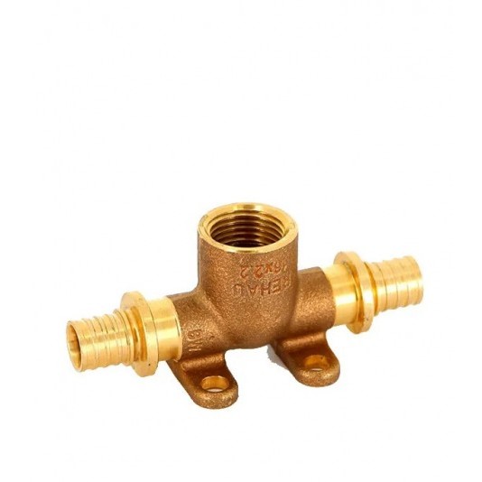 Тройник Rehau RX 16 мм х 1/2 ВР(г) х 16 мм проходной настенный