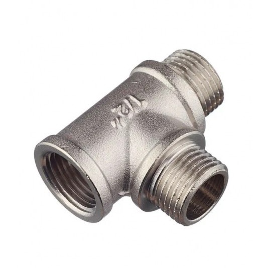 Тройник переходный Valtec (VTr.133.N.0004) 1/2 ВР(г) х 1/2 НР(ш) х 1/2 НР(ш) латунный