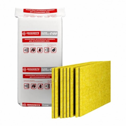 Звукопоглощающая минеральная плита Izogertz Floor Protect C-20