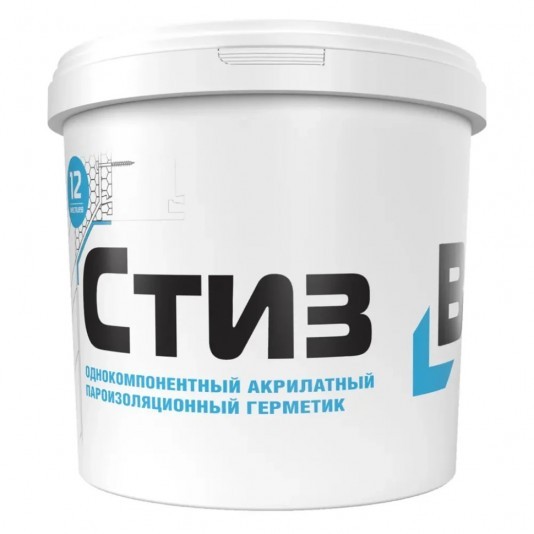 Герметик акриловый для окон Сазиласт Стиз В цвет светло-серый 3 кг