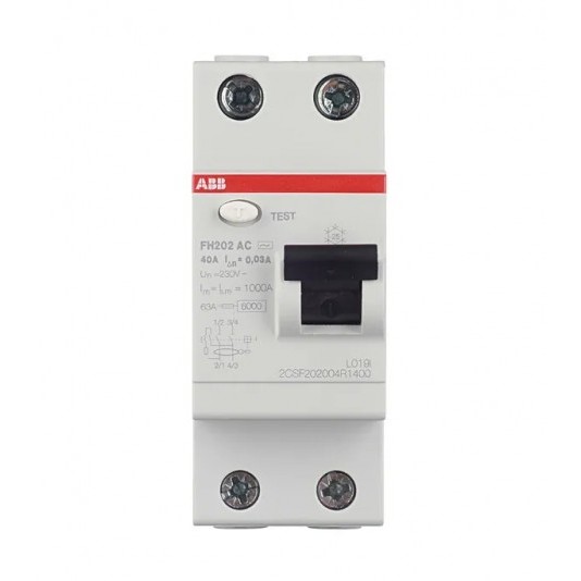 УЗО ABB SH FH202 40А 1P+N тип AC 30 мА 6 кА (2CSF202004R1400)