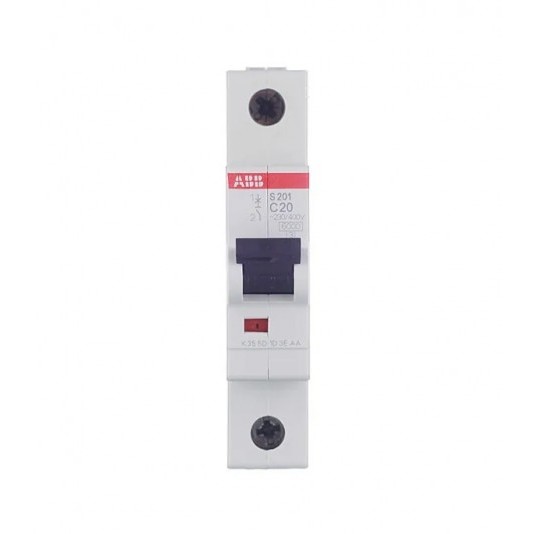 Автоматический выключатель модульный ABB S201 1P 20А тип C 6 кА 220 В (2CDS251001R0204)