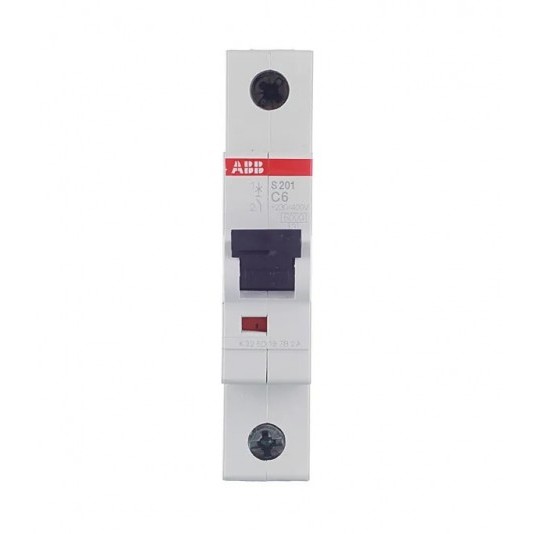 Автоматический выключатель модульный ABB S201 1P 6А тип C 6 кА 220 В (2CDS251001R0064)