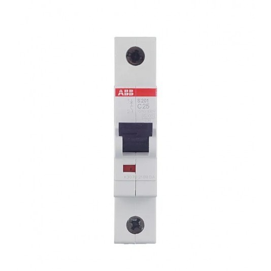 Автоматический выключатель модульный ABB S201 1P 25А тип C 6 кА 220 В (2CDS251001R0254)