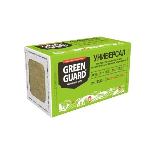 Базальтовая вата Greenguard Универсал 1200х600х50 мм 8 плит в упаковке