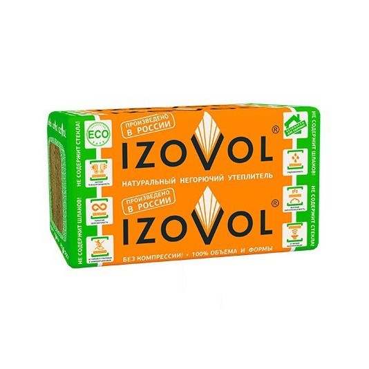 Теплоизоляция Izovol Ст-50 1000х600х100 мм 4 плиты в упаковке