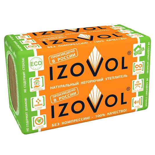Теплоизоляция Izovol Ф-100 1000x600х50 мм 8 плит в упаковке